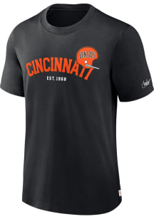 Nike Cincinnati Bengals Black Rewind Slogan Short Sleeve Fashion T Shirt