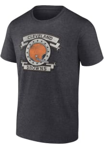 Cleveland Browns Grey Heritage Cotton Short Sleeve T Shirt