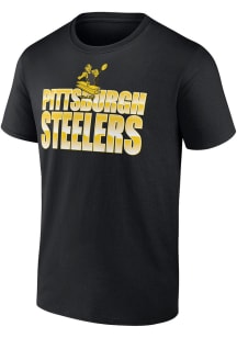 Pittsburgh Steelers Black STADIUM WAVE Short Sleeve T Shirt