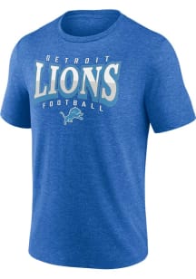 Detroit Lions Blue Divided Warp Short Sleeve Fashion T Shirt