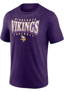 Minnesota Vikings Purple Divided Warp Short Sleeve Fashion T Shirt