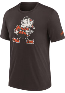 Cleveland Browns Brown Rewind Logo Short Sleeve Fashion T Shirt