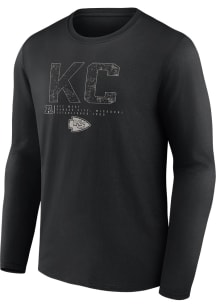 Kansas City Chiefs Black Blackout Shadow Tricode Long Sleeve T Shirt