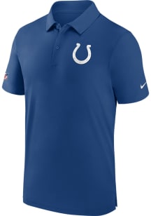 Nike Indianapolis Colts Mens Blue Sideline Woven Short Sleeve Polo