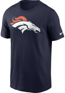 Nike Denver Broncos Navy Blue Logo Short Sleeve T Shirt