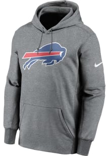 Nike Buffalo Bills Mens Grey Prime Logo Therma Hood