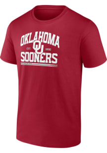 Oklahoma Sooners Crimson Modern Stack Short Sleeve T Shirt