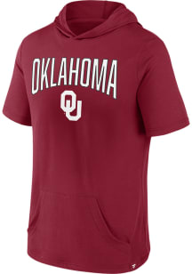 Oklahoma Sooners Crimson Biblend Short Sleeve Hoods