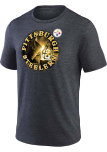 Pittsburgh Steelers Charcoal True Classics Triblend Short Sleeve Fashion T Shirt