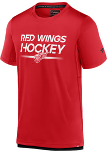Detroit Red Wings Red Authentic Pro Tech Short Sleeve T Shirt