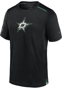 Dallas Stars Black Authentic Pro Rink Short Sleeve T Shirt