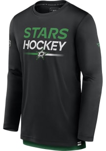 Dallas Stars Black Authentic Pro Rink Long Sleeve T-Shirt