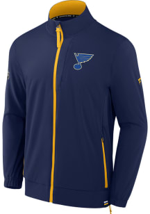 St Louis Blues Mens Navy Blue Rink Coaches Medium Weight Jacket