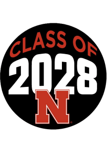 Red Nebraska Cornhuskers 3&quot; Class of 2028 Button