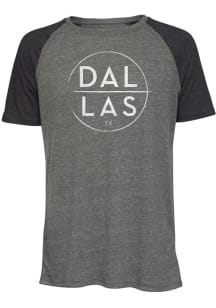 Dallas Charcoal Circle Short Sleeve T Shirt