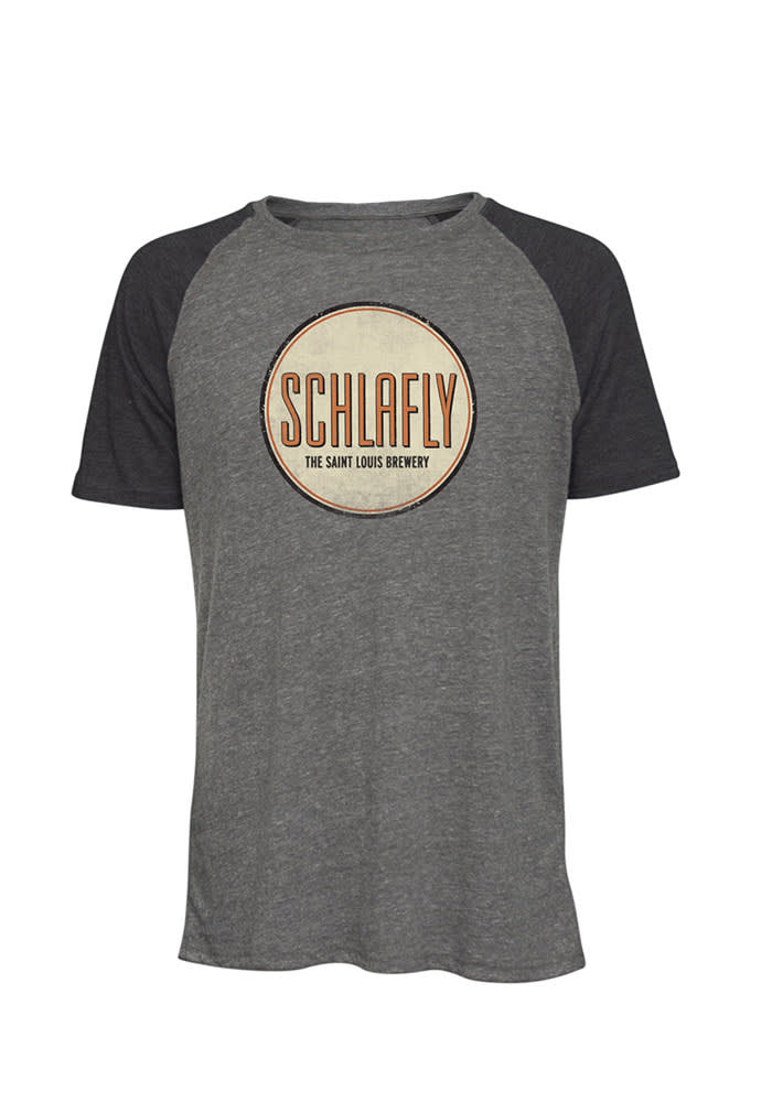 Schlafly St Louis Charcoal Circle Logo Short Sleeve T Shirt