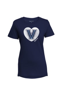 Villanova Wildcats Womens Navy Blue Bestie Short Sleeve T-Shirt
