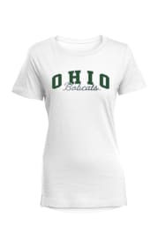 Ohio Bobcats Womens White Bestie Short Sleeve T-Shirt