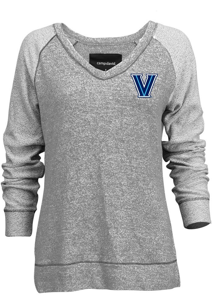 Villanova Wildcats Womens PEPPER/CHARCOAL Weekender Long Sleeve Crew