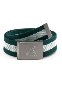 Michigan State Spartans Fabric Stripe Belt Mens Belt