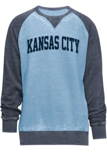 Kansas City Mens Navy Blue Elite Long Sleeve Crew Sweatshirt