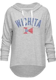 Wichita Womens Grey Flag Long Sleeve Light Weight Hood