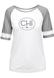 Chicago Womens White Circle Arrow Short Sleeve T Shirt