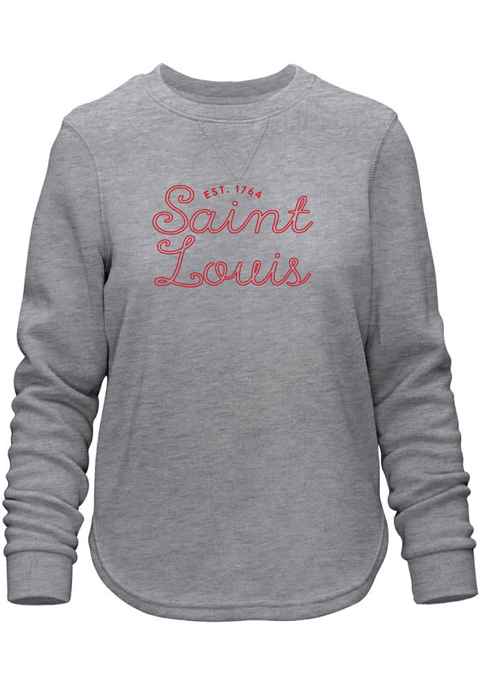 St Louis Womens Grey EST 1764 Long Sleeve Crew Sweatshirt
