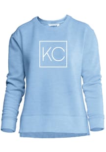 Kansas City Womens Light Blue Box Crew Sweatshirt