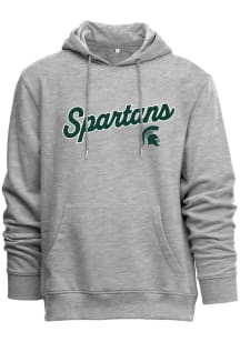 Michigan State Spartans Mens Grey Mascot Name Long Sleeve Hoodie