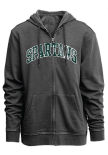 Michigan State Spartans Mens Grey Arch Name Long Sleeve Full Zip Jacket