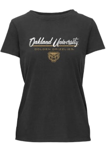 Oakland University Golden Grizzlies Womens Black Essentials Short Sleeve T-Shirt
