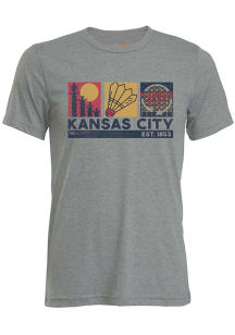 Kansas City Grey Icons Short Sleeve Fashion T Shirt