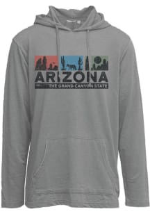 Arizona Mens Grey The Grand Canyon State Long Sleeve Hoodie