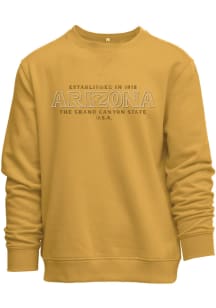 Arizona Mens Gold Est. 1912 Long Sleeve Crew Sweatshirt