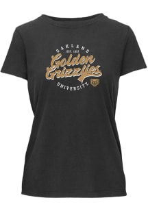 Oakland University Golden Grizzlies Womens Black Essentials Short Sleeve T-Shirt