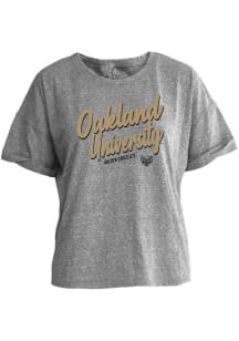 Oakland University Golden Grizzlies Womens Grey true Short Sleeve T-Shirt