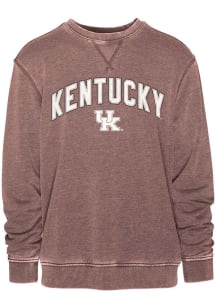 Kentucky Wildcats Mens Brown Vintage Applique Long Sleeve Crew Sweatshirt
