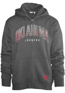 Oklahoma Sooners Mens Charcoal Everyday Team Name Long Sleeve Full Zip Jacket