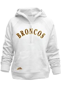 Womens White Western Michigan Broncos Asana Hooded Sweatshirt