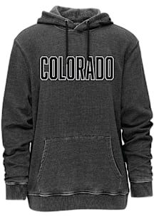 Colorado Mens Black Wordmark Long Sleeve Hoodie
