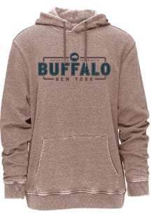 Buffalo Mens Brown Wordmark Long Sleeve Hoodie