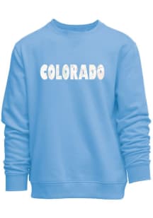Colorado Womens Yellow Quilted Wordmark Crew Sweatshirt