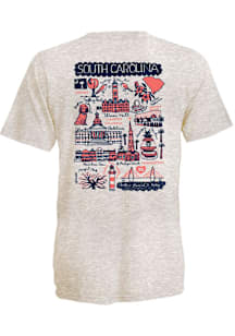 South Carolina Oatmeal Julia Gash Short Sleeve Fashion T Shirt