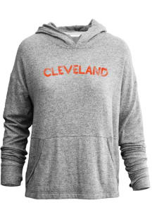 Cleveland Womens Grey Wordmark Hooded Sweatshirt