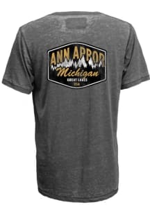 Ann Arbor Grey Great Lakes Short Sleeve Fashion T Shirt