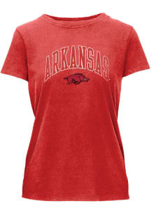 Arkansas Razorbacks Womens Cardinal Essentials Short Sleeve T-Shirt