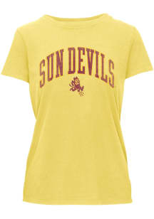 Arizona State Sun Devils Womens Yellow Essentials Short Sleeve T-Shirt