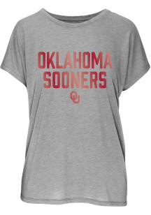 Oklahoma Sooners Womens Grey Blossom Short Sleeve T-Shirt
