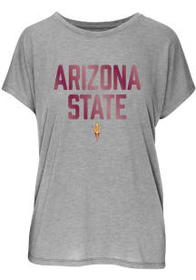 Arizona State Sun Devils Womens Grey Blossom Short Sleeve T-Shirt